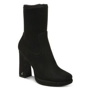 CIRCUS BY SAM EDELMAN FRANCIS MIROSUEDE PLATFORM ANKLE BOOTS BLACK  NEW